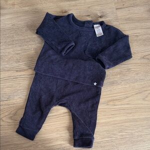 Navy Baby Two-Piece Set with Star Accent